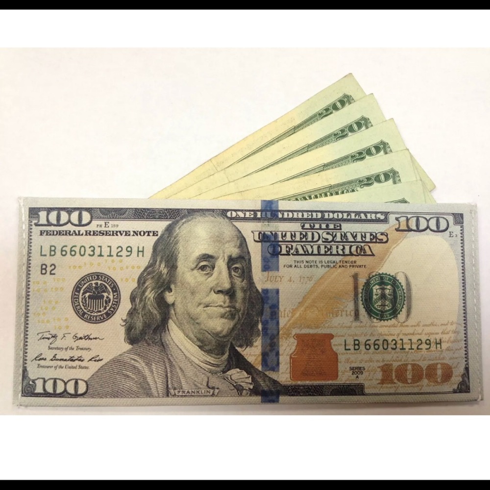 100 bill money wallet
